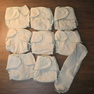 Babeegreens Hemp Cloth Diapers All-in-One Snap Closure & HempBabies inserts Lot